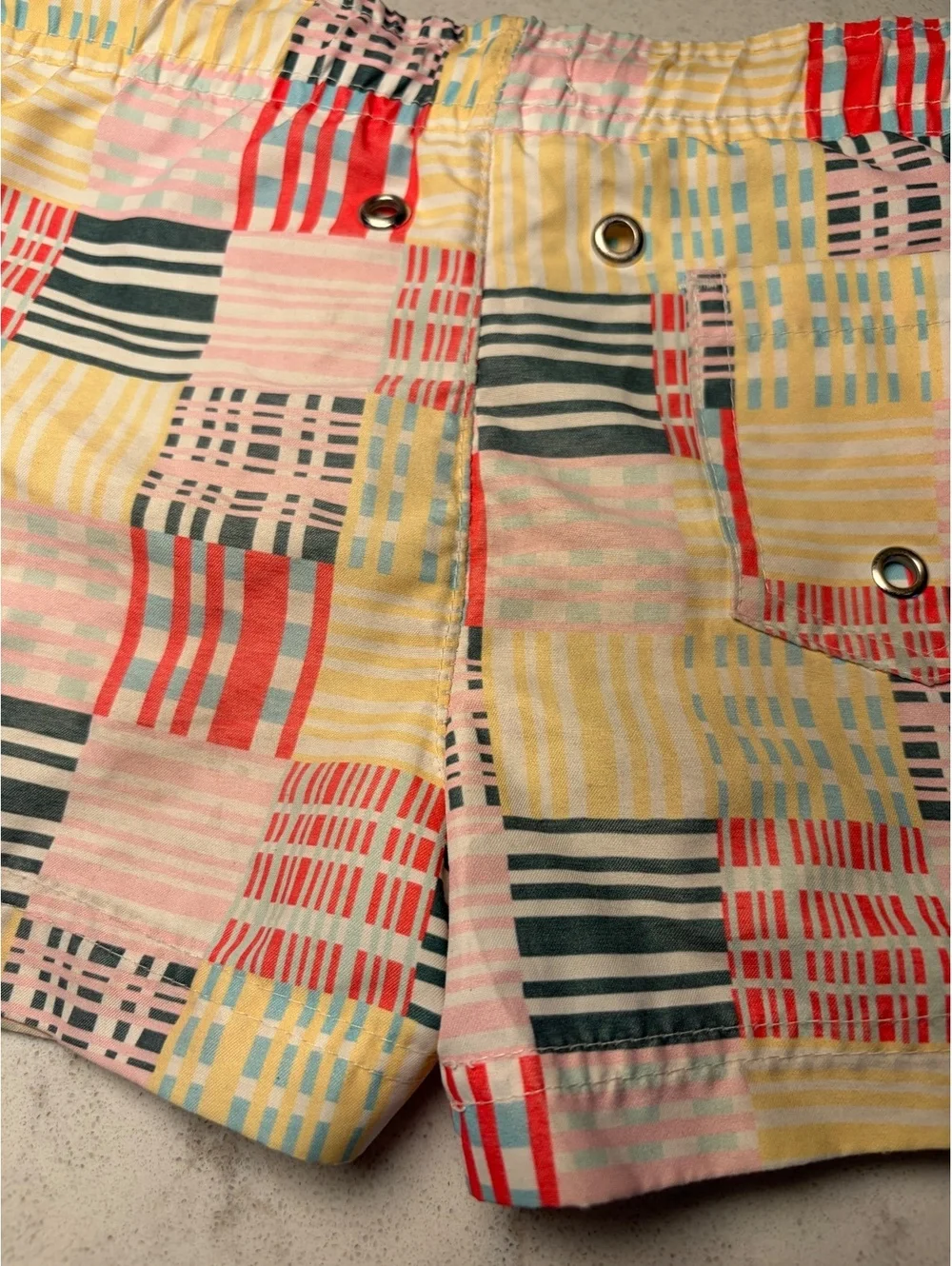 SwimZip Boys Swim Trunks Multi Color Patchwork Size 2